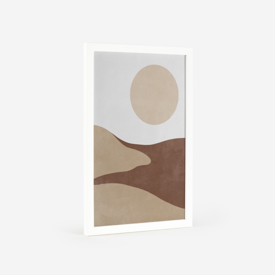 Poster de paisagem com montanhas e um sol 5